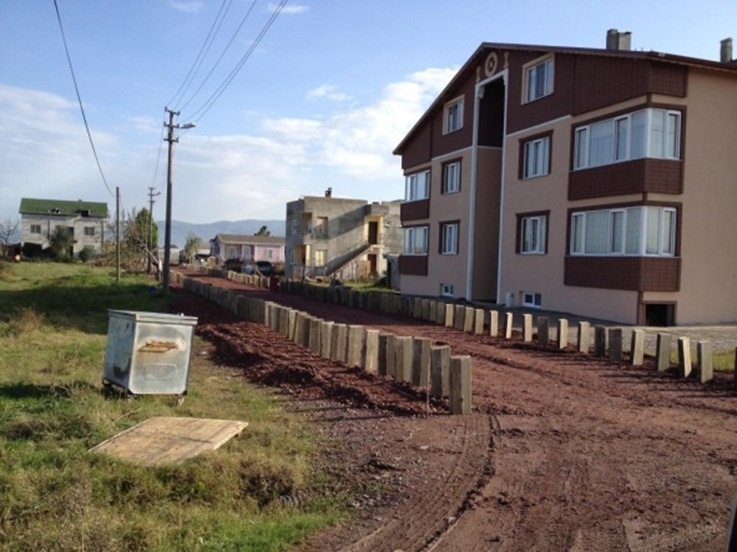 Tuzla caddesi bordür yapımı.