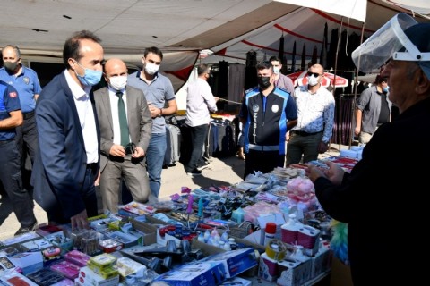 Semt pazarı denetlendi