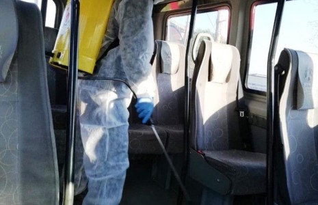 Toplu taşım araçları ilaçlanıyor