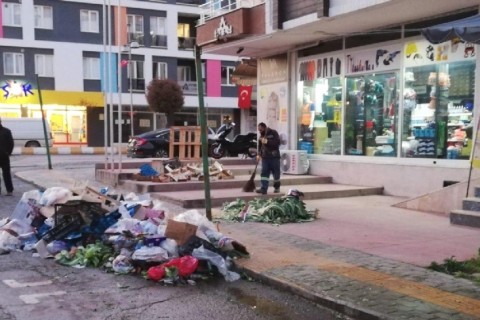 Pazar yeri, dezenfekte edildi